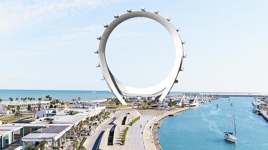 La noria gigante de 120 metros de altura de la Marina tardará 16 meses en construirse