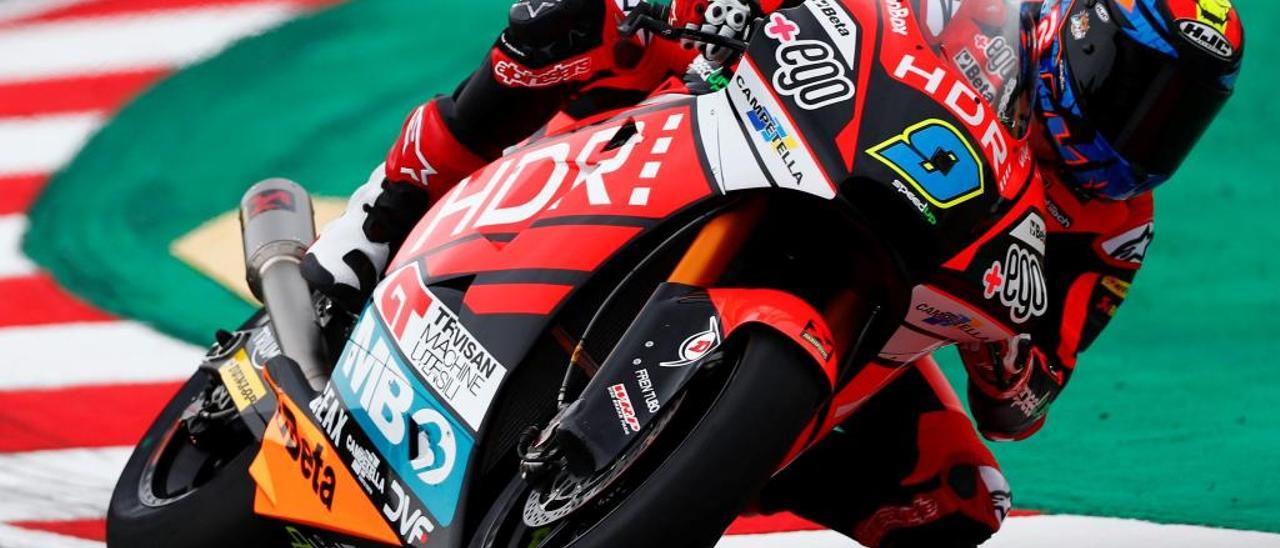 Jorge Navarro, ayer, durante los entrenamientos libres en Montmeló.