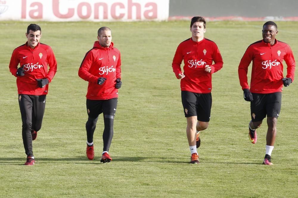 Entrenamiento del Sporting en el segundo día del año