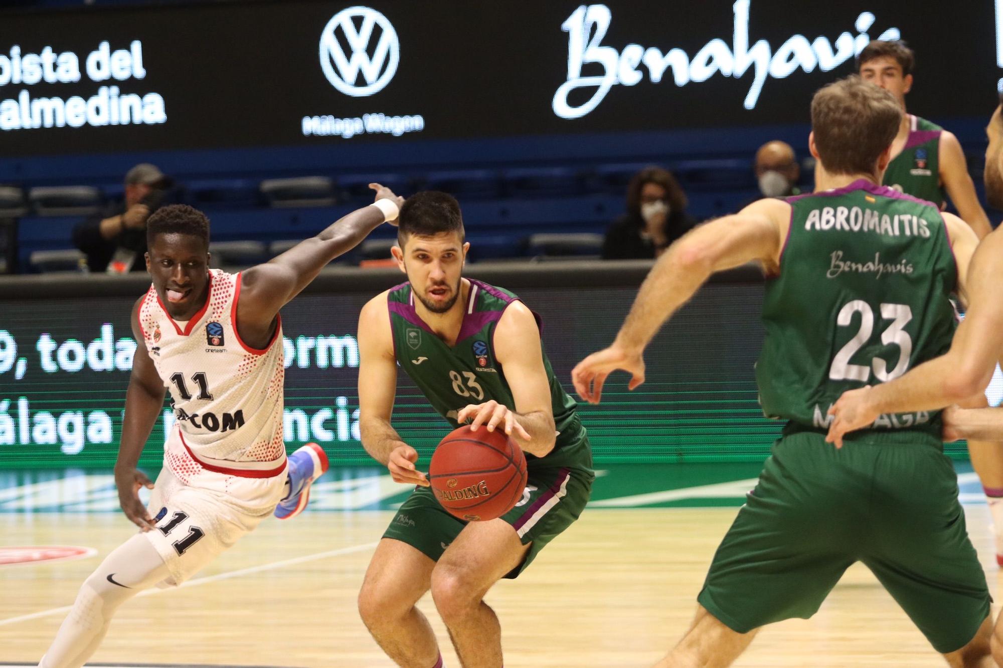 El Unicaja se despide de la Eurocup con una derrota contra el Mónaco.