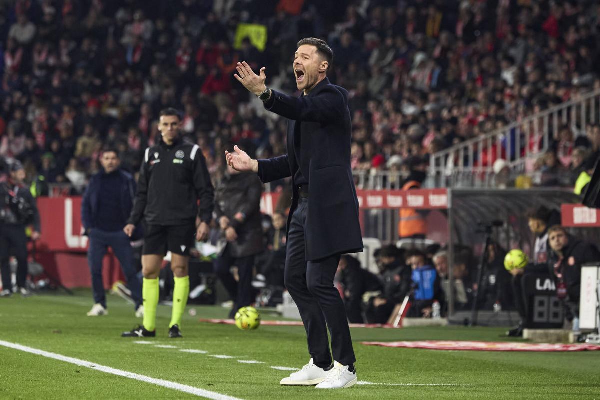 Xabi Alonso, en el encuentro entre Girona y Real Madrid