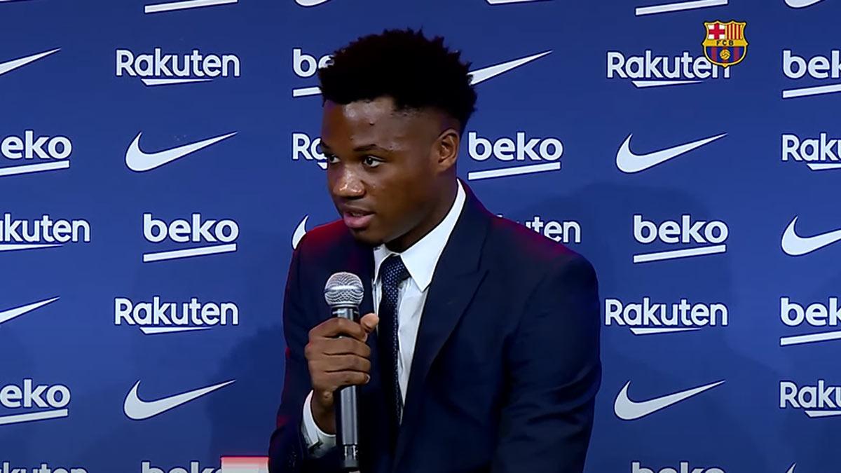 Ansu Fati: "Tuve ofertas, pero siempre mi sueño ha sido triunfar en el Barça"