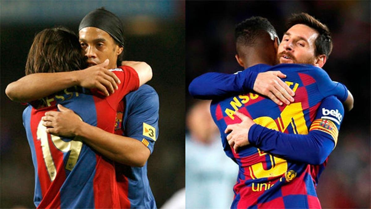 Regreso al futuro: Messi con Fati, como Ronaldinho con él