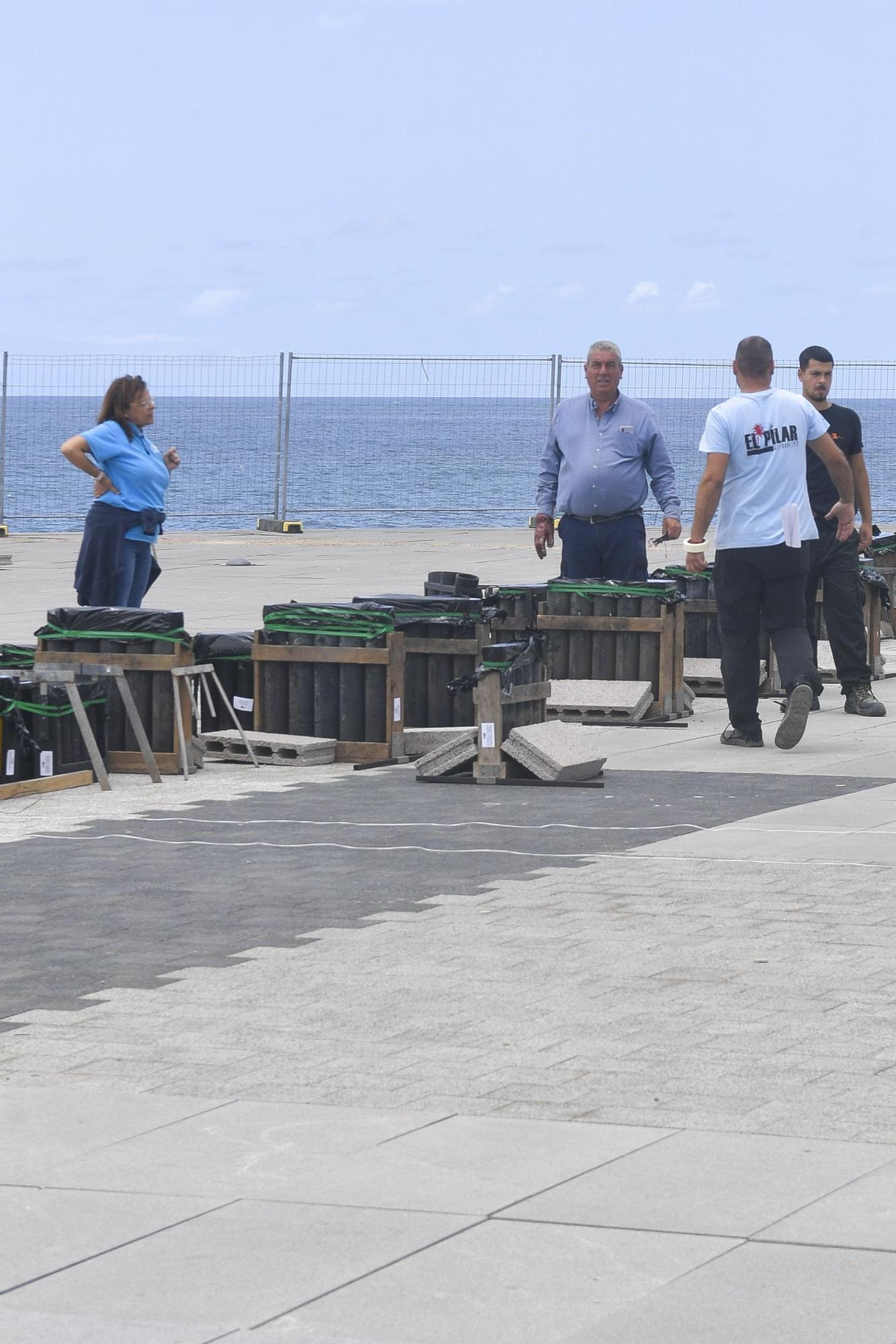 Preparativos para la Noche de San Juan en Las Canteras