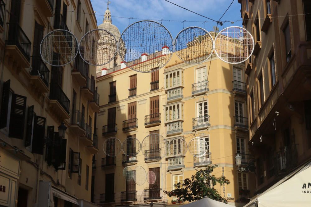 Luces de Navidad en el Centro de Málaga.