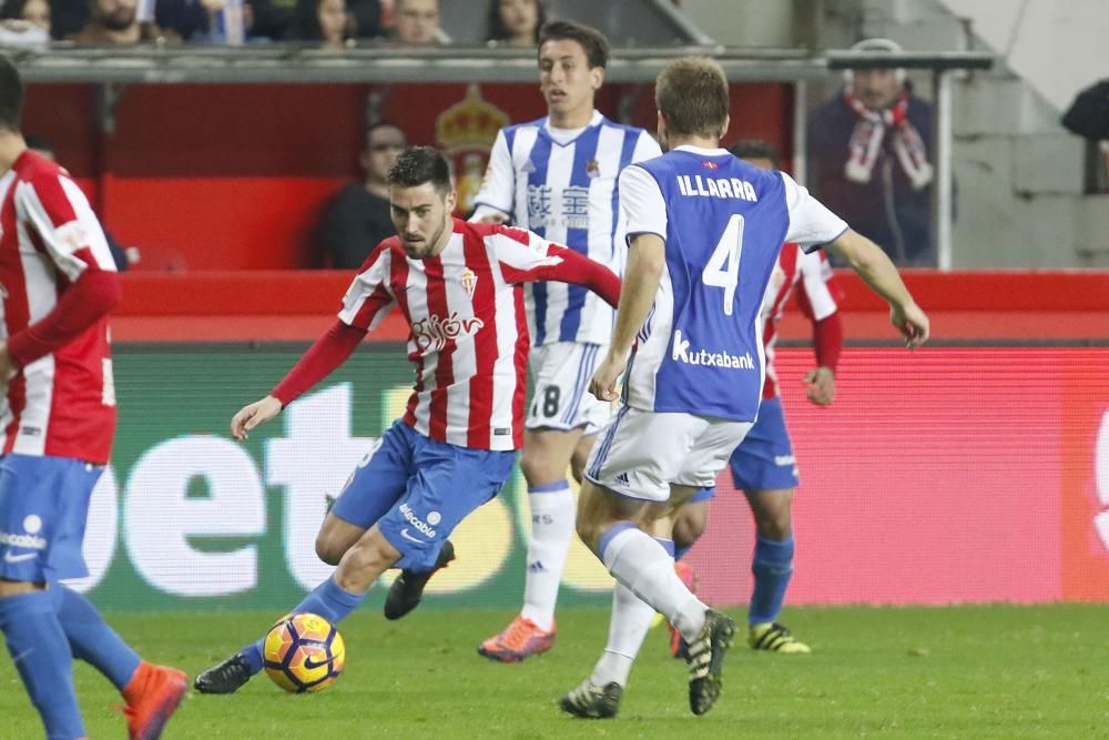 El partido entre el Sporting y la Real Sociedad, en imágenes