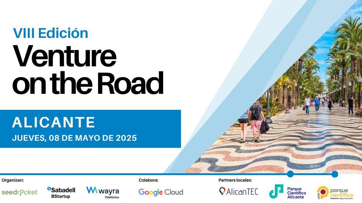 Cartel de la octava edición de "Venture on the Road" en Alicante