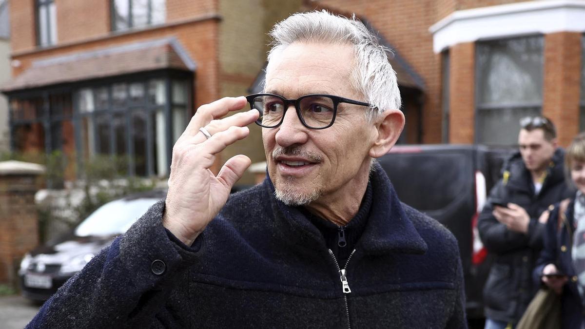 El exjugador de fútbol y presentador de la BBC Gary Lineker, este domingo.