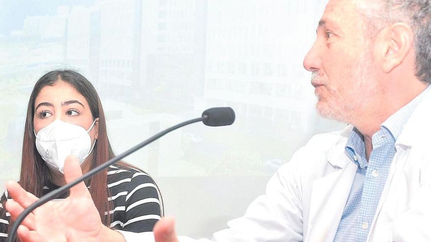 Antía Piñeiro, primera paciente retrasplantada de corazón en Canarias
