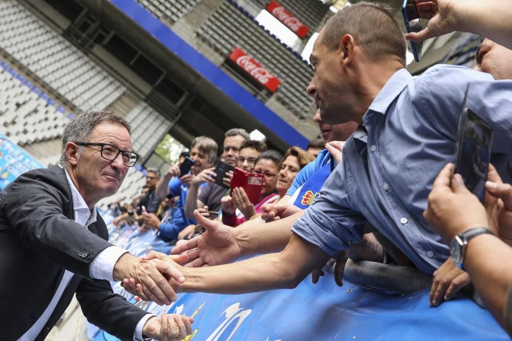 Presentación de Anquela como entrenador del Oviedo