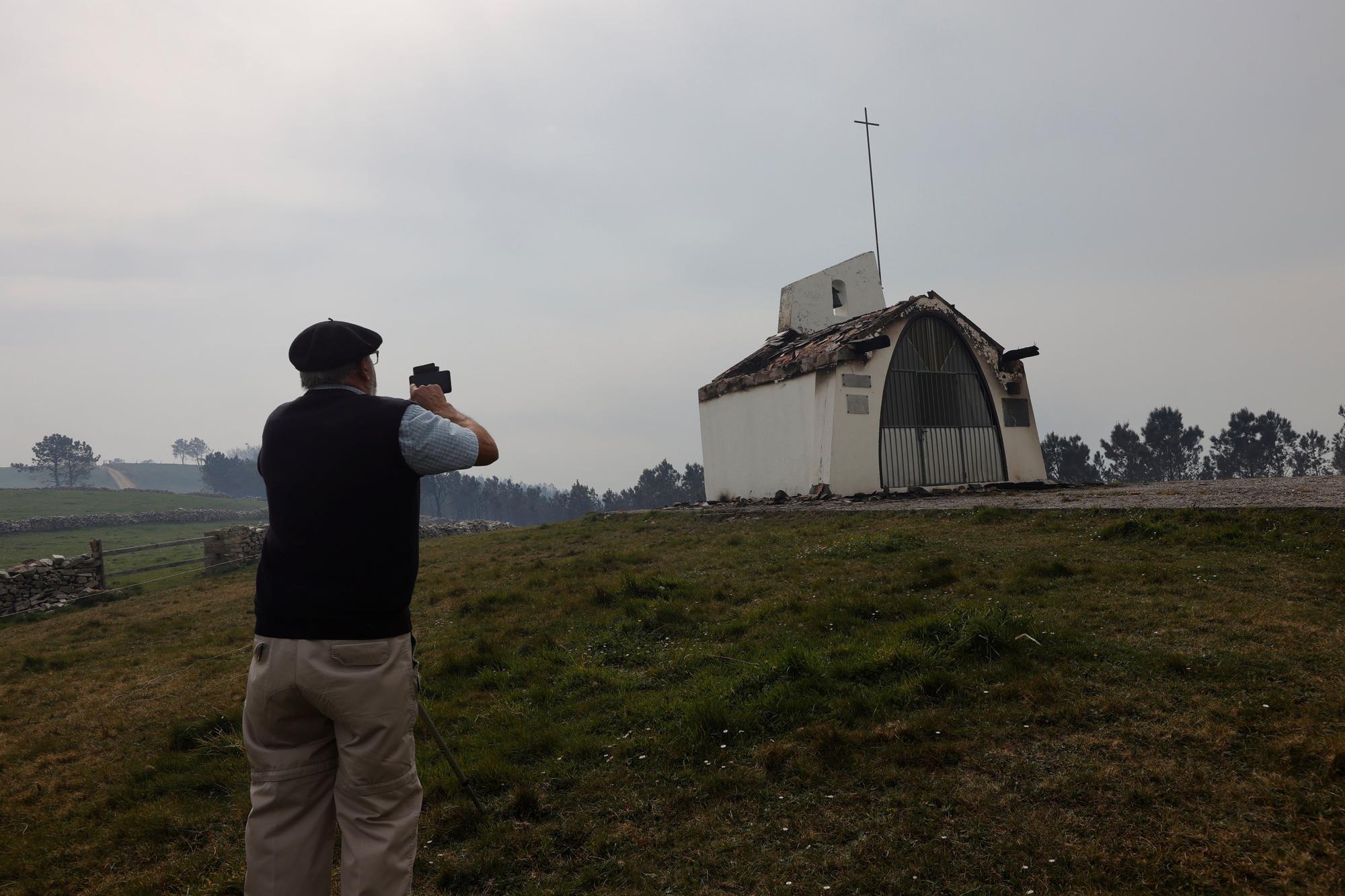 Dura lucha contra los incendios de Tineo y Valdés