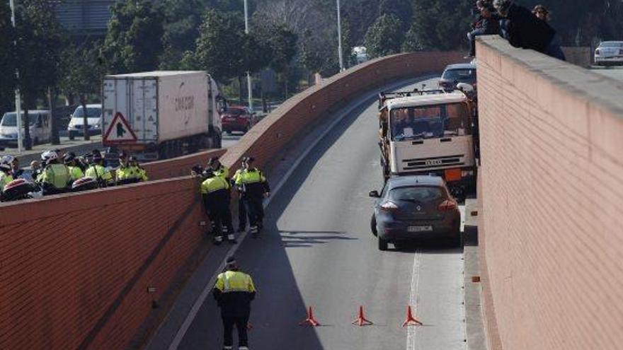 El camió va ser aturat a la Ronda Litoral