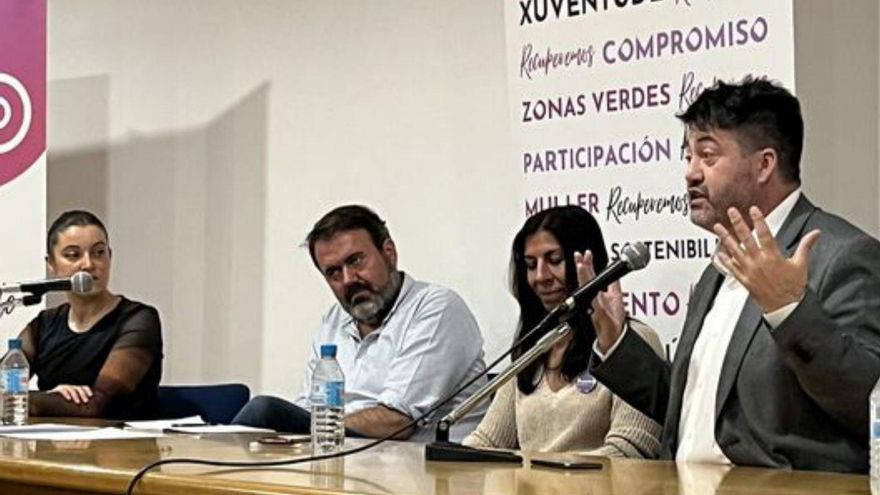 Acto de Podemos-Marea en la ONCE.