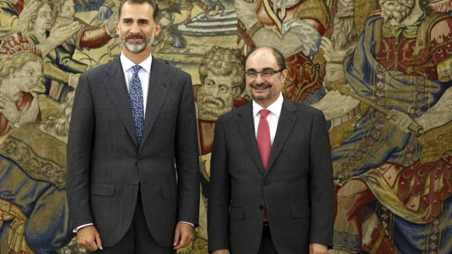 Lambán presenta al Rey su plan de gobierno para frenar la pobreza y la exclusión social en Aragón
