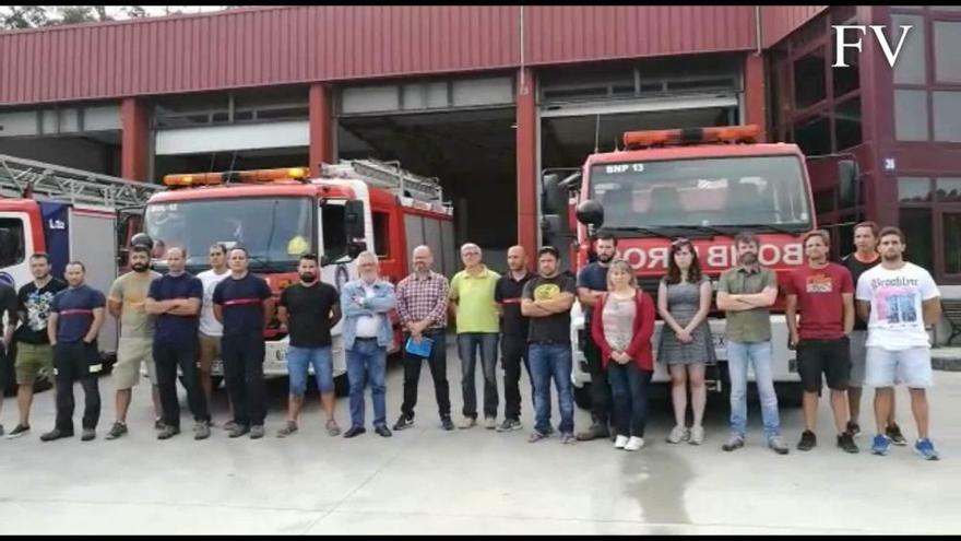 Atentados en Barcelona y Cambrils | Minuto de silencio de los Bomberos de O Morrazo