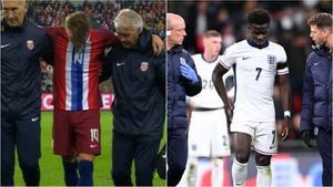 Odegaard y Saka, lesionados en los parones