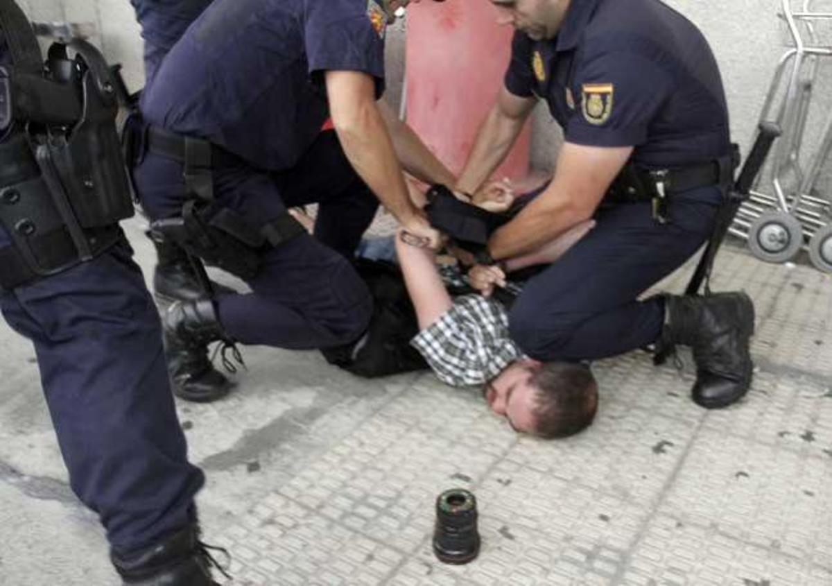 Imagen del día de la detención de Rafa Estévez