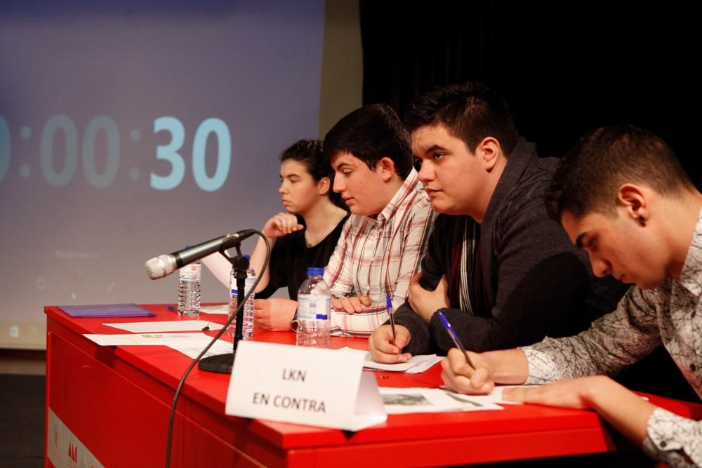 Liga de debate escolar en Gijón