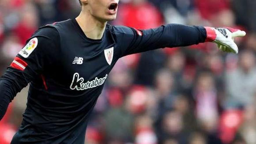 Courtois, durante un entrenamiento con la selección belga.