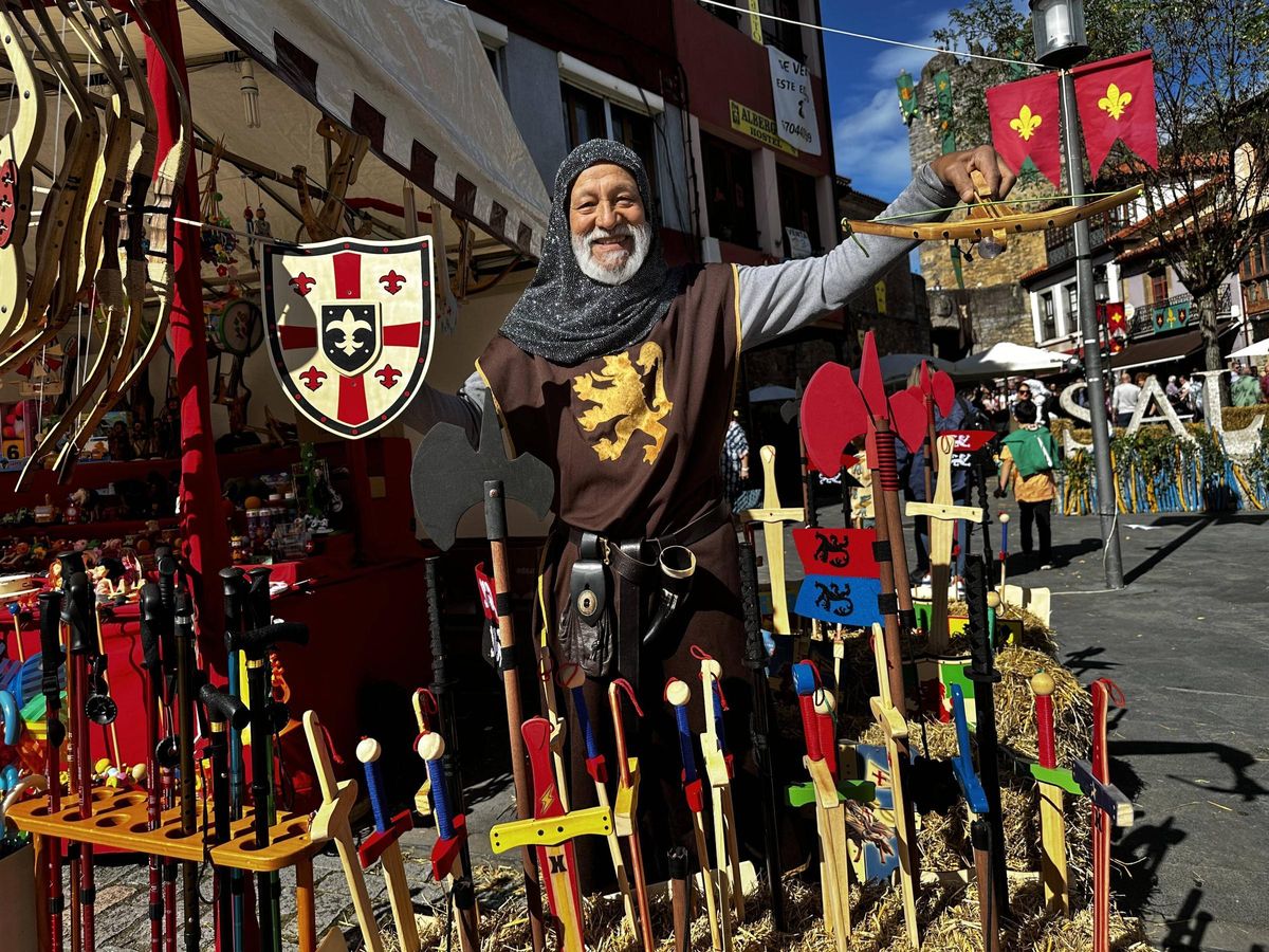 Un puesto de la feria medieval