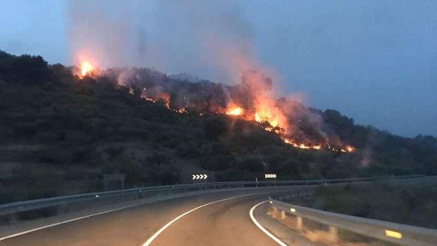 Imagen el inicio de fuego en Fermoselle el pasado agosto.