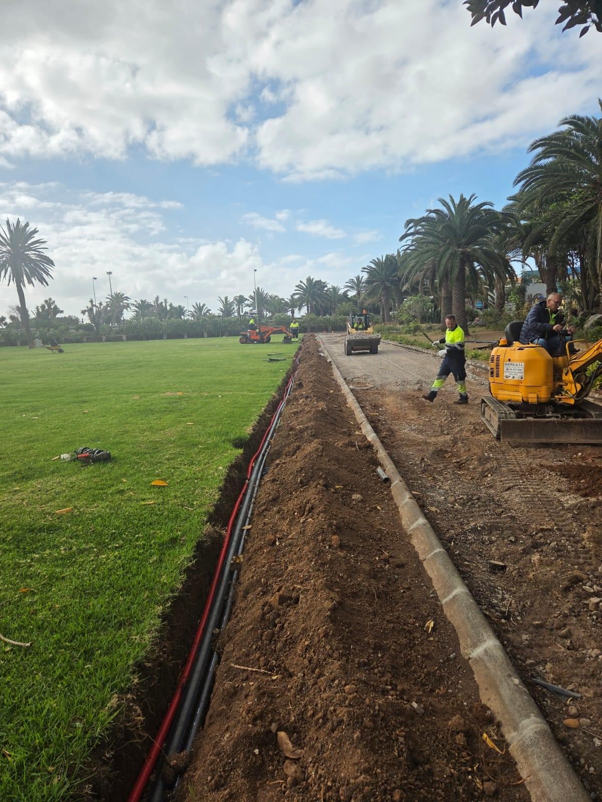 Mejoras en la renaturalización del parque de San Juan, en Telde.