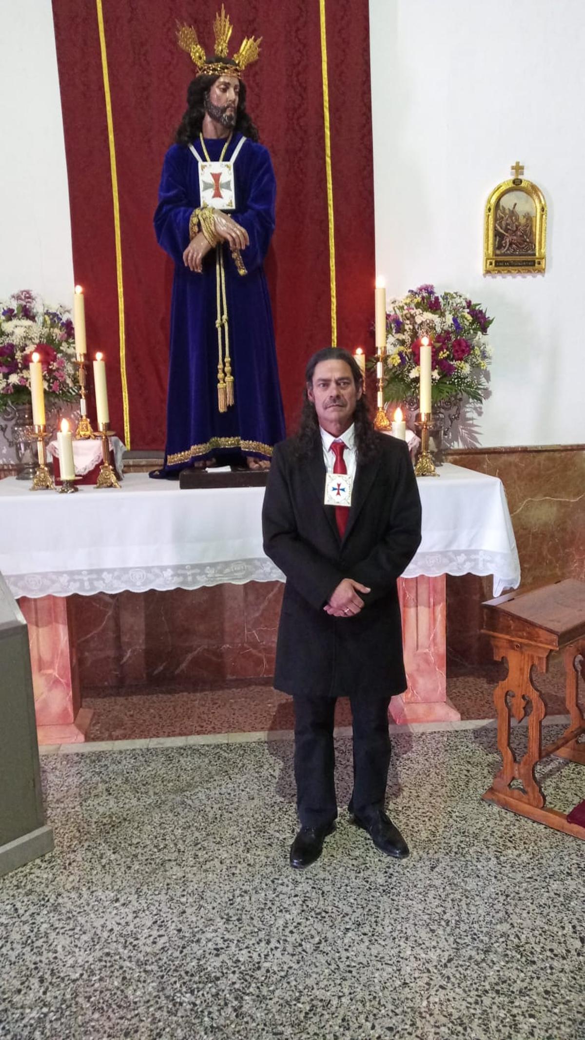 Valentín Muñoz, que encontró la talla del Señor del Rescate del Valle de Abdalajís en un doble fondo en la iglesia del municipio y donde fue escondido en la Guerra Civil
