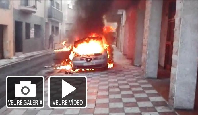 Incendi d'un cotxe a Santa Coloma de Farners