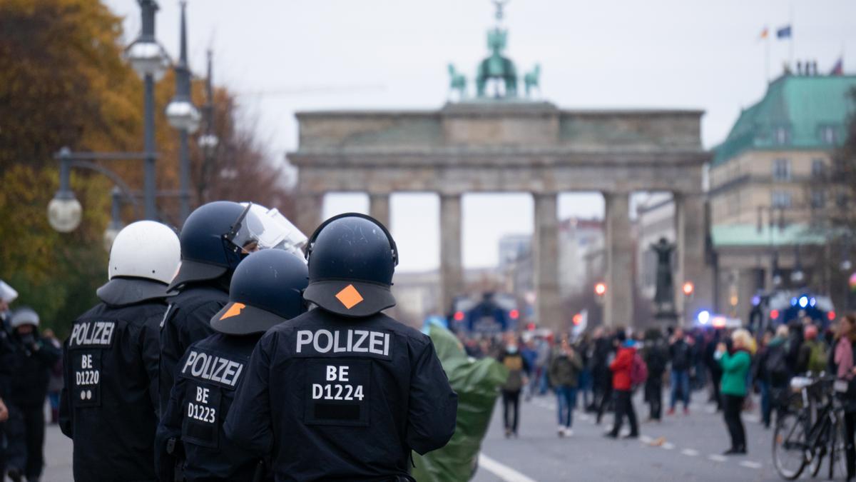 Efectivos policiales en Berlín.