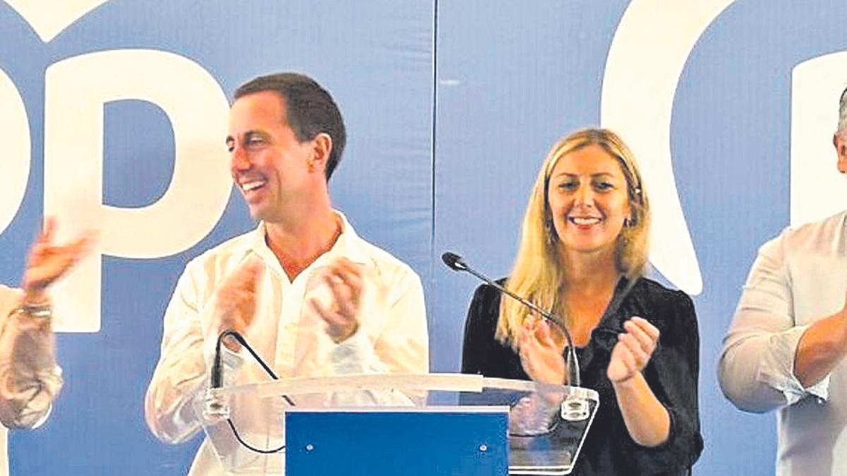 El presidente del Consell de Mallorca, Llorenç Galmés, y Raquel Sánchez