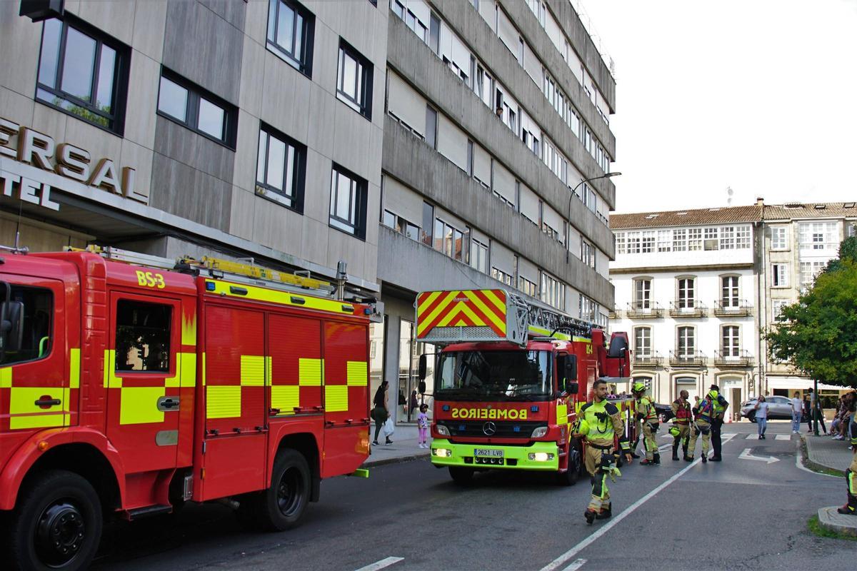 Bomberos de Santiago en una emergencia