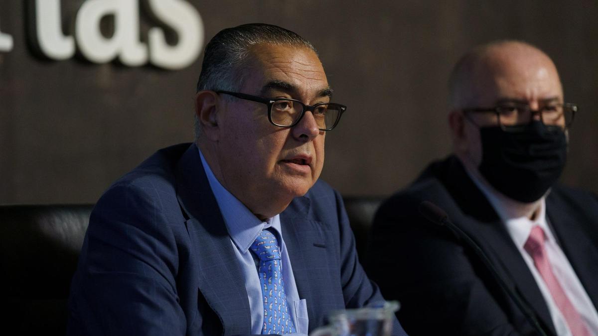 El presidente de CEOE-Tenerife, José Carlos Francisco, en la Asamblea anual
