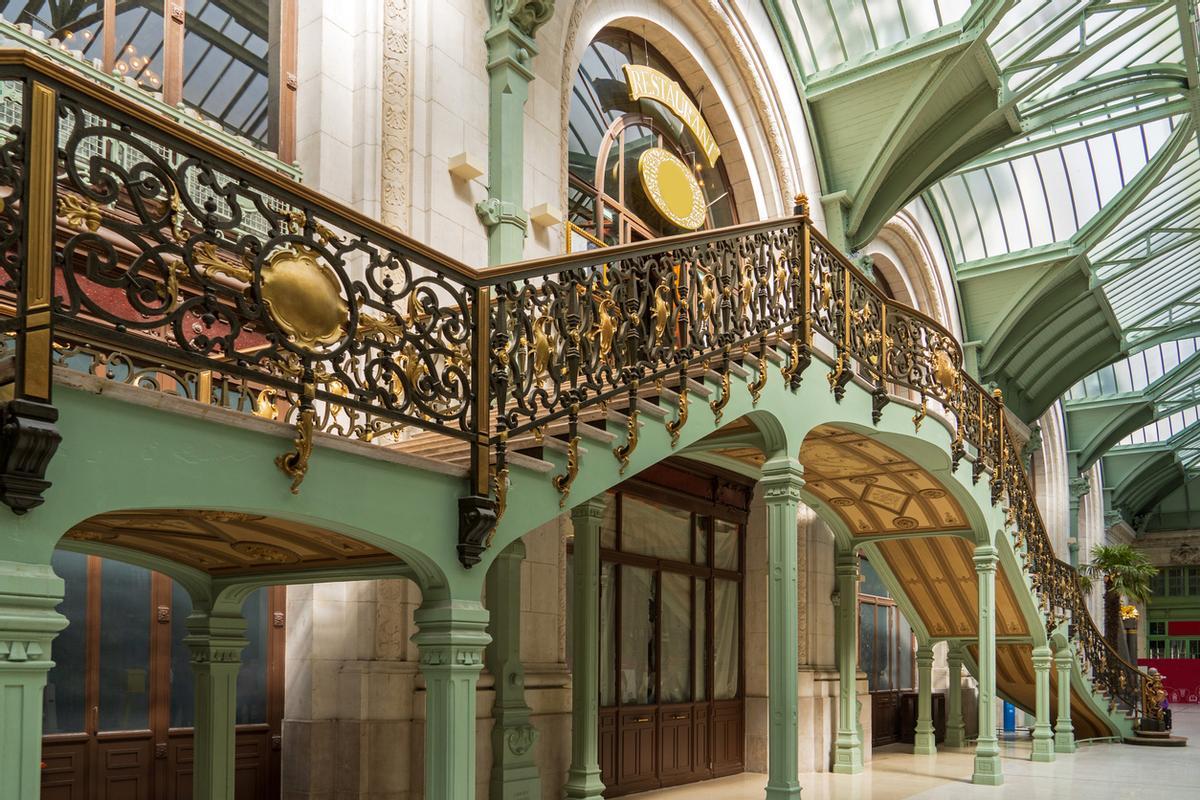 El interior de la estación