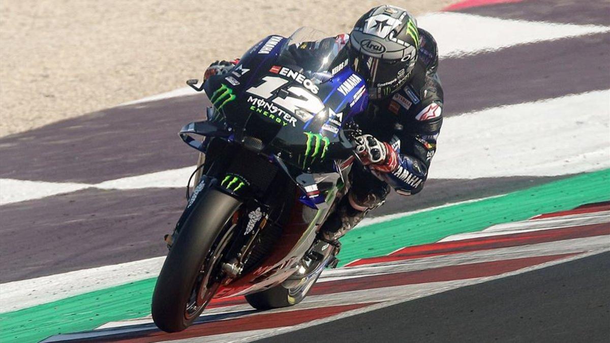 Maverick Viñales, en acción en Misano