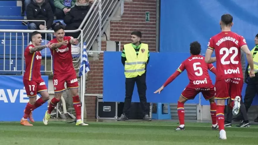 Luis Vázquez abre el marcador y pone al Getafe por delante en Mendizorroza