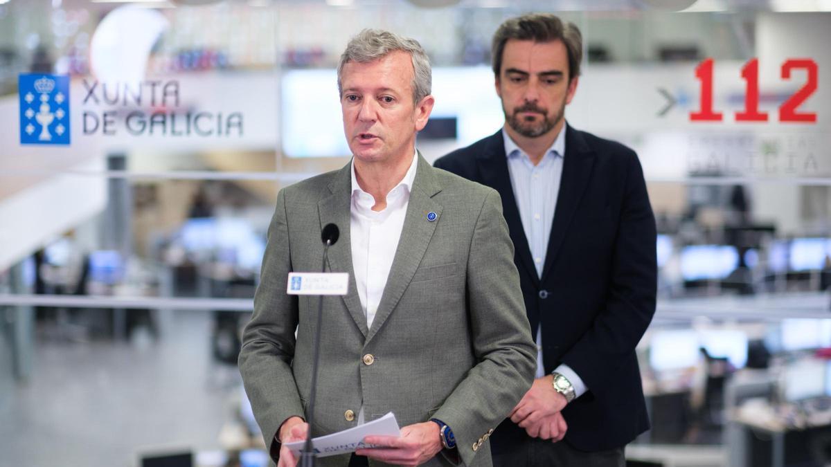 El presidente de la Xunta, Alfonso Rueda, hoy por la mañana.