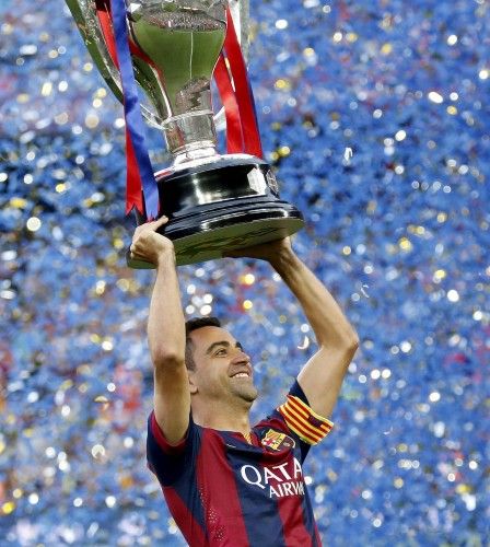 Homenaje a Xavi en el Camp Nou