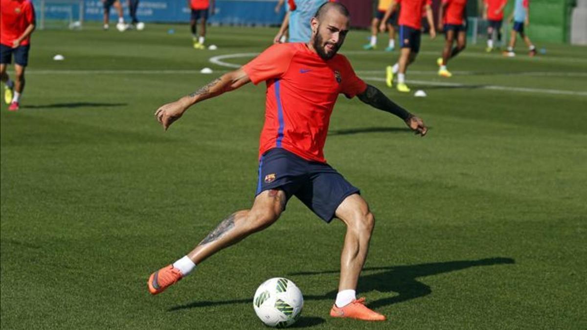 Aleix Vidal destacó en el entrenamiento