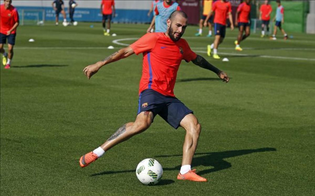 Aleix Vidal destacó en el entrenamiento