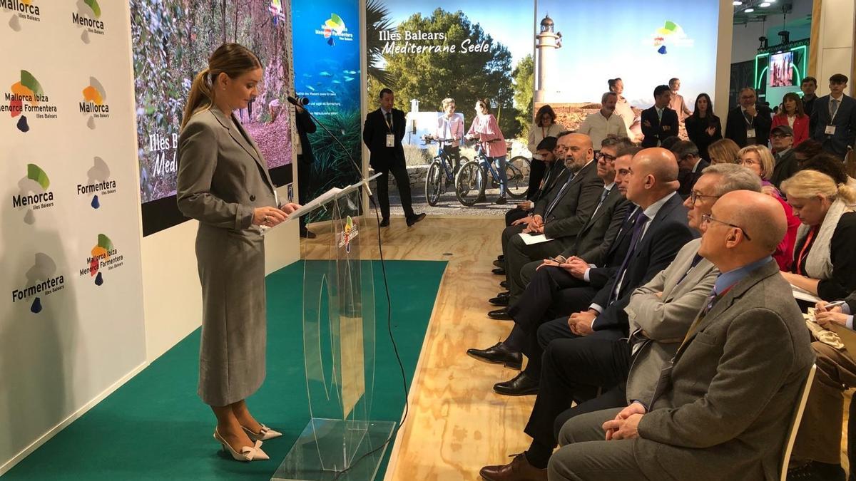 Mallorca auf der ITB: Ministerpräsidentin Marga Prohens begrüßt die Gäste auf Deutsch
