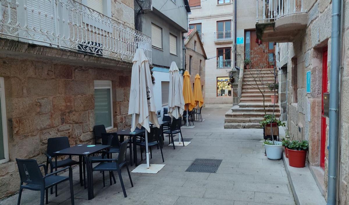 Rúa Cega, donde se encuentra el Bar Trujillo. |  Santos Álvarez