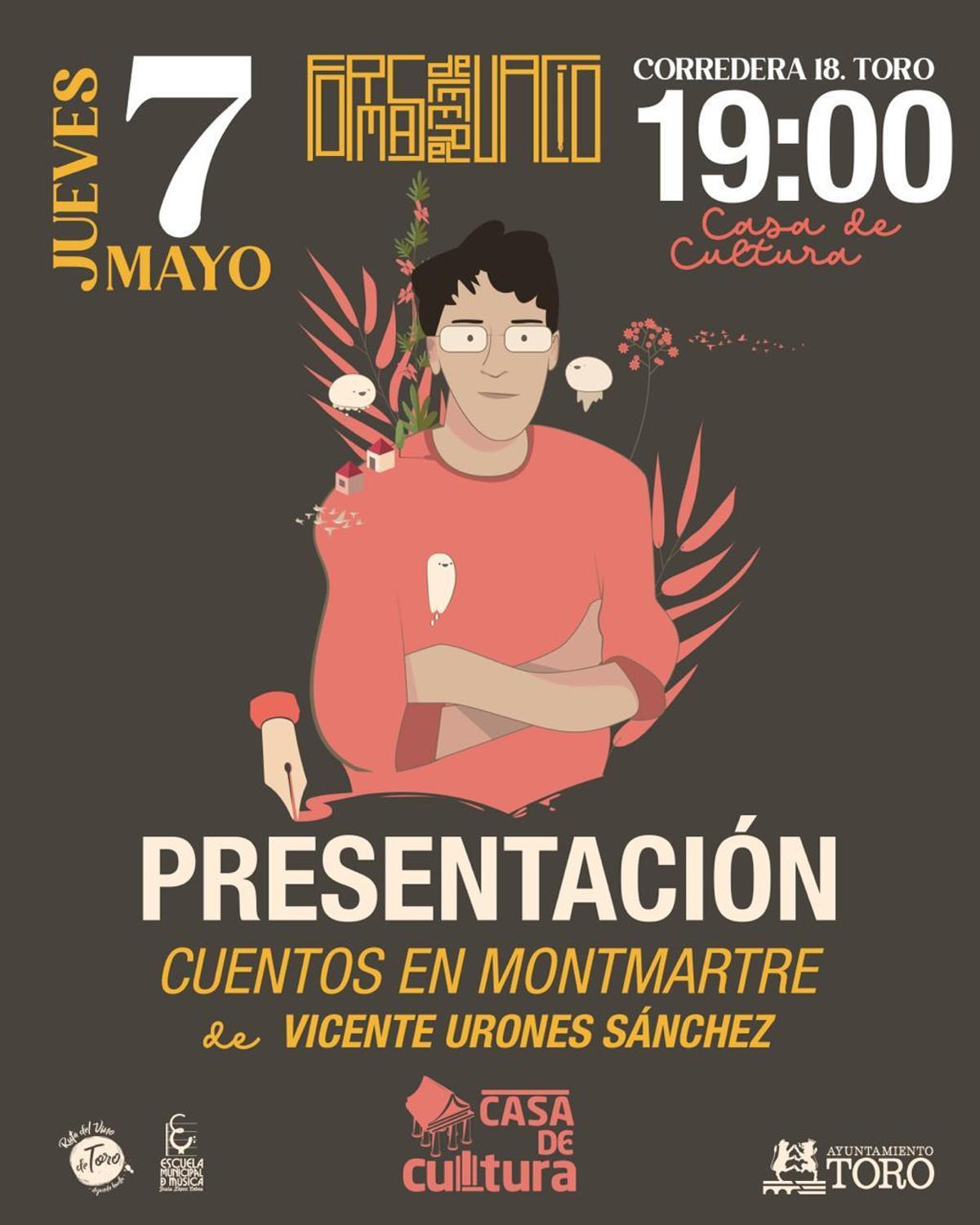 Cartel de la presentación de la obra "Cuentos en Montmartre".