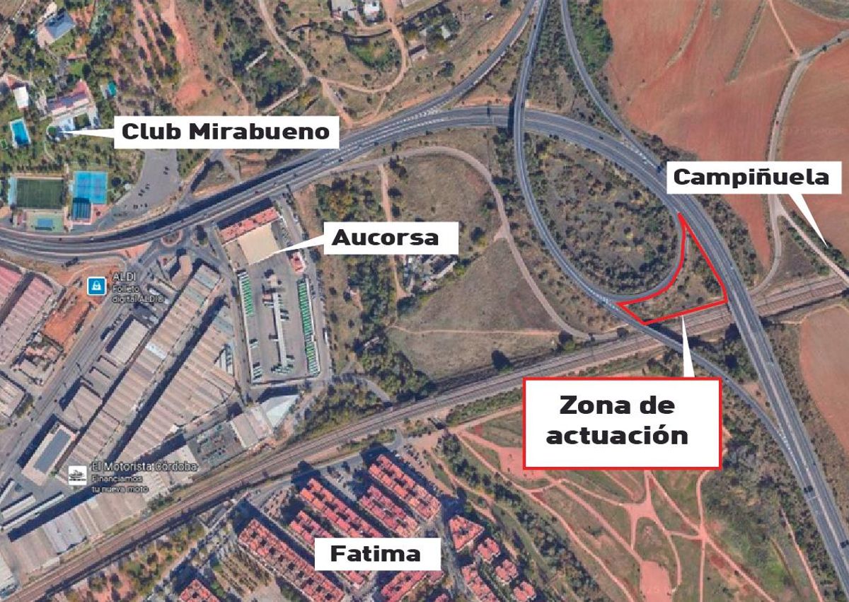 Zona afectada por el incendio de La Campiñuela.