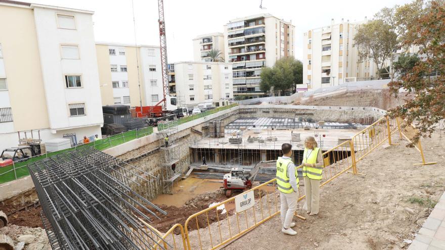 El aparcamiento subterráneo de la calle Doha de Marbella está al 50% de su ejecución