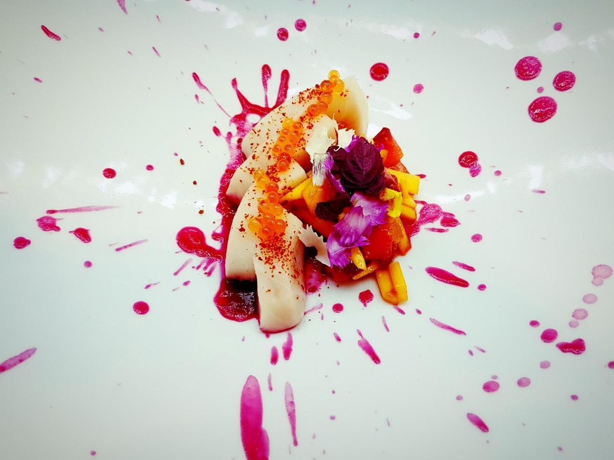 Pez mantequilla-kimchi de frutas
