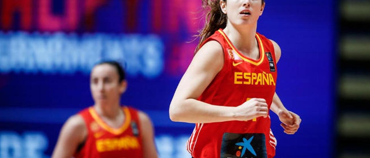 Leonor Rodríguez, con la camiseta de la selección durante el Preolímpico 2020.