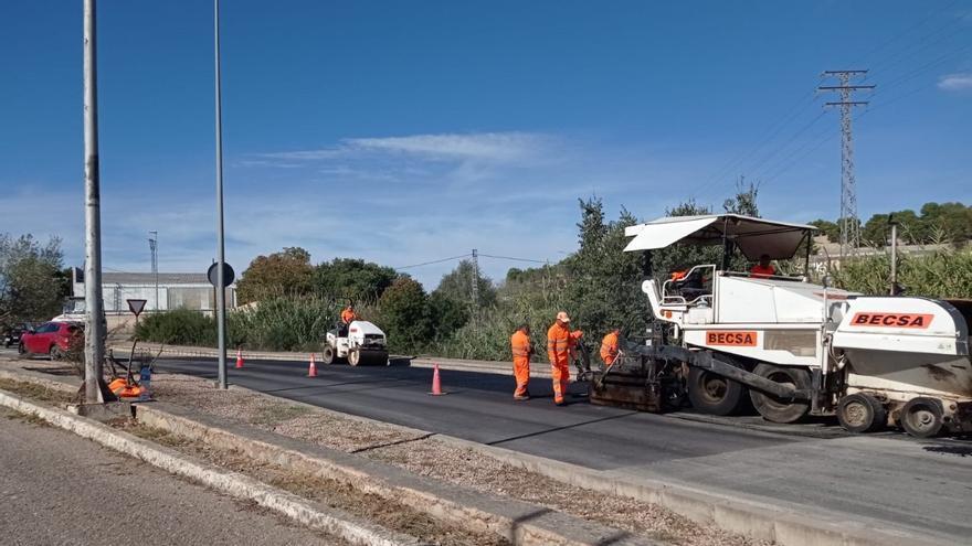 Segorbe repara el hundimiento de la calzada en el acceso a la A-23