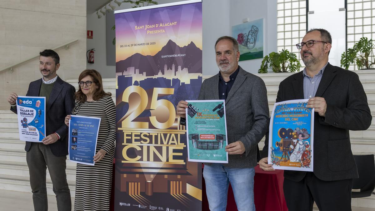 David Aracil, Cari Antón, Santiago Román y José Manuel Caturla, en la presentación del festival