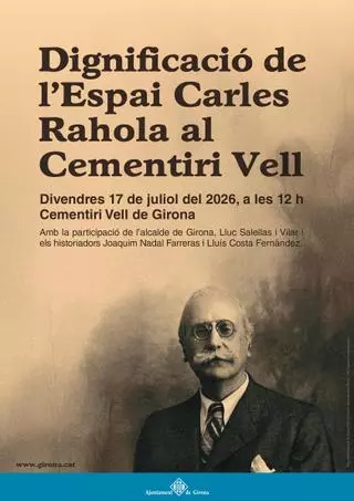 Girona dignifica la memòria de Carles Rahola amb un nou espai al Cementiri Vell