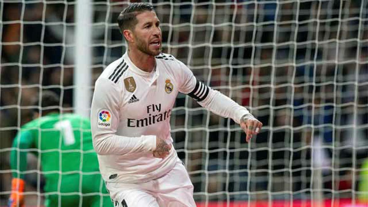 Testarazo de Sergio Ramos para volver aa adelantar al Real Madrid